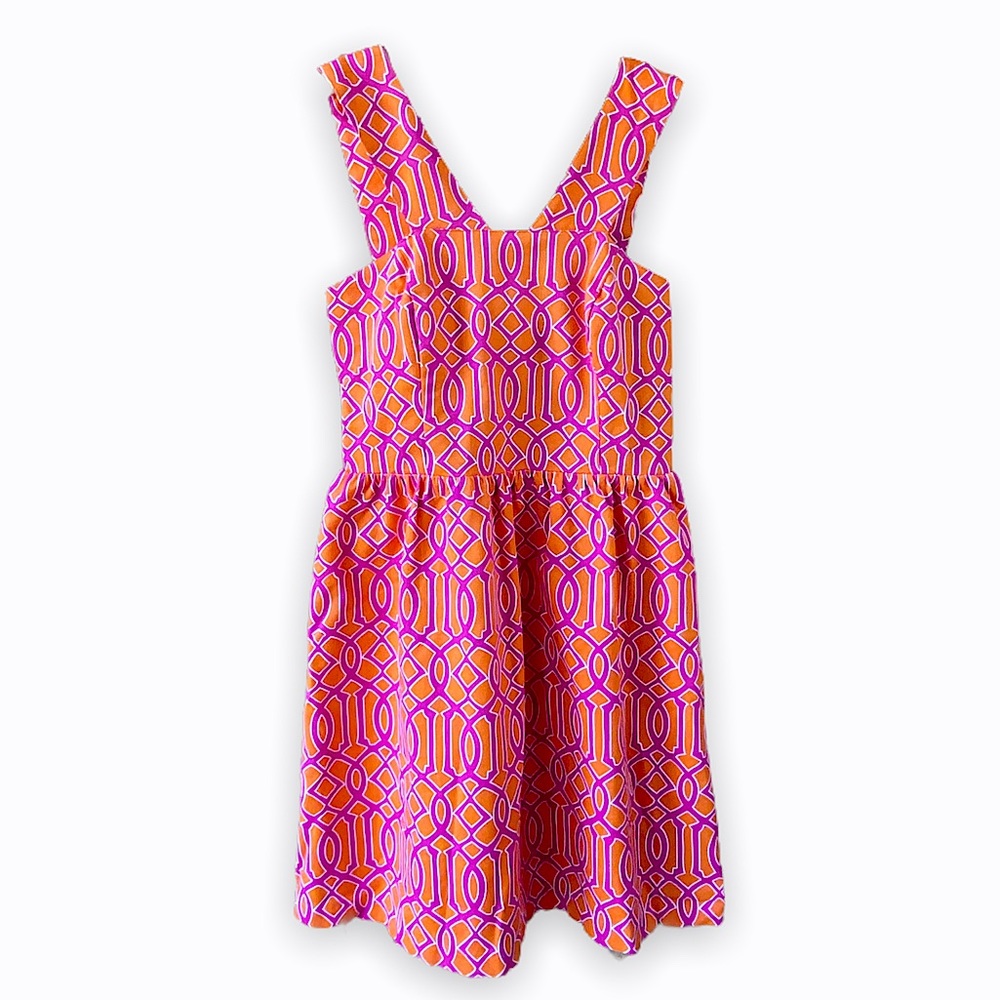 MUD PIE PINK AND ORANGE CHARLOTTE DRESS MEDIUM (M)